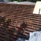 Metal framework of roof replacement work
